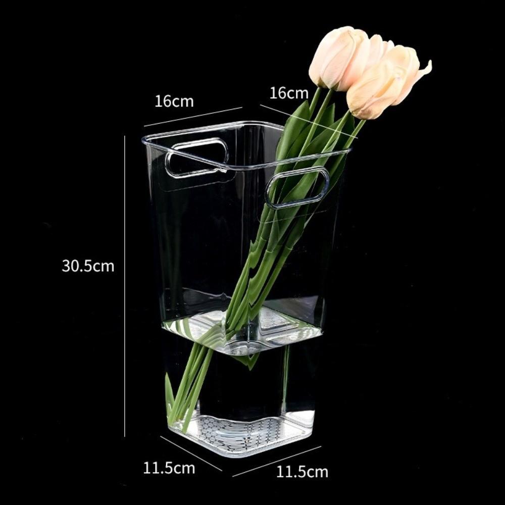 Modern Flower Bucket Acrylic Flower Wake Up Vase New Deep Water Flower Pot Living Room