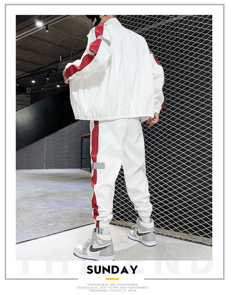Men's Spring 2025 Korean Style Casual Suit: Youth Sport Two-Piece Set Plus Size