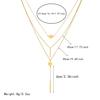 316L Stainless Steel Geometric Long Pendant Three-Layer Pendant Necklace For Women Fashion New Neck Chain Jewelry Party Gift