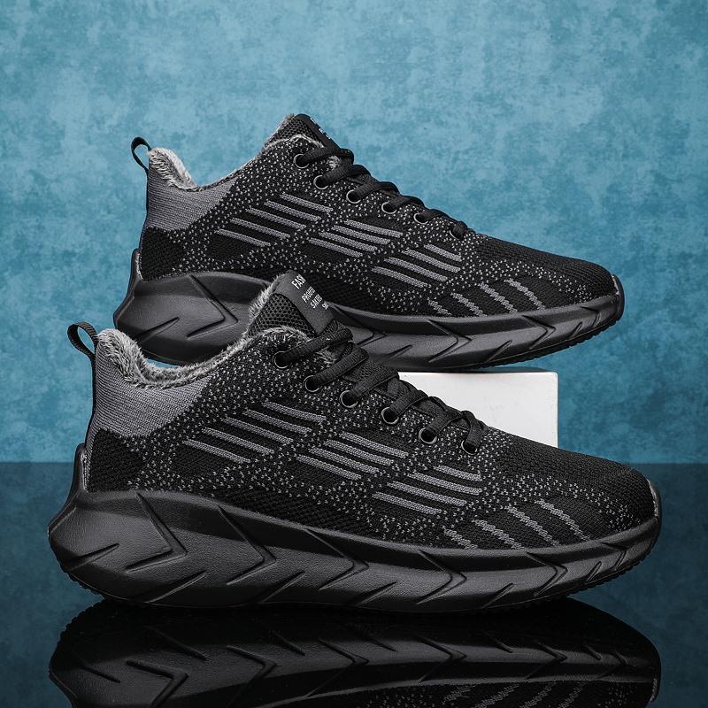 

Зимние мужские кроссовки большого размера, модные, плюшевые, теплые, с подкладкой, мужские кроссовки для активного отдыха, супер легкие, мягкие, удобные 47 чёрный