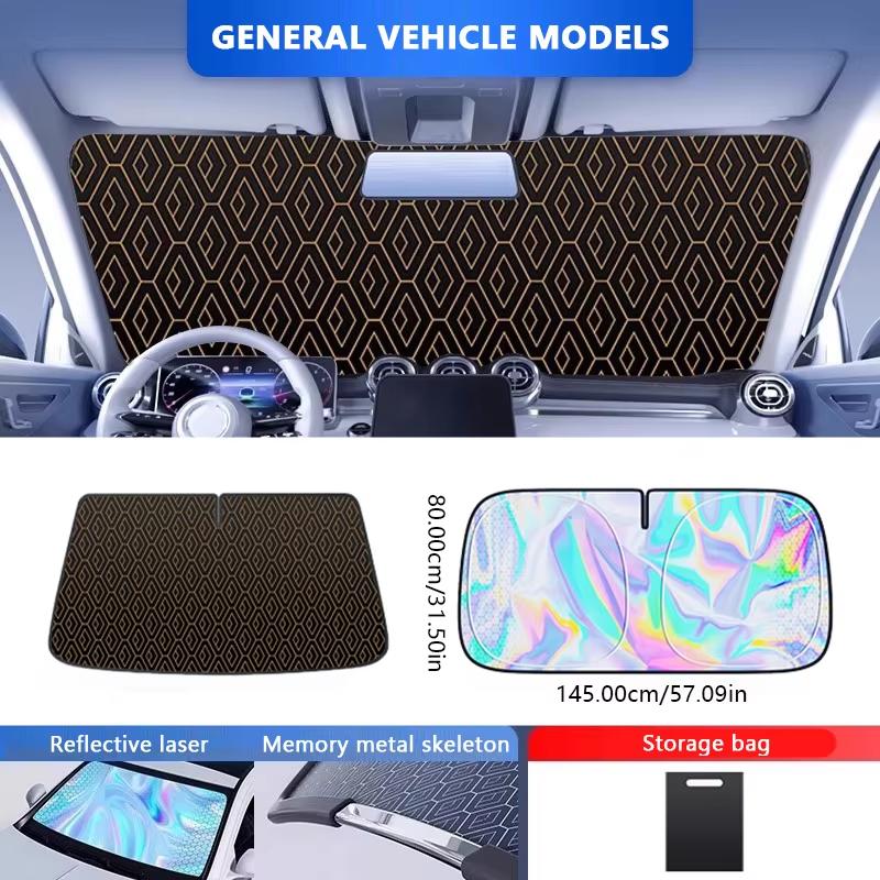 Universal Thickened Foldable Car Sunshade UV Reflective Heat Insulation Sun Protection Accessory