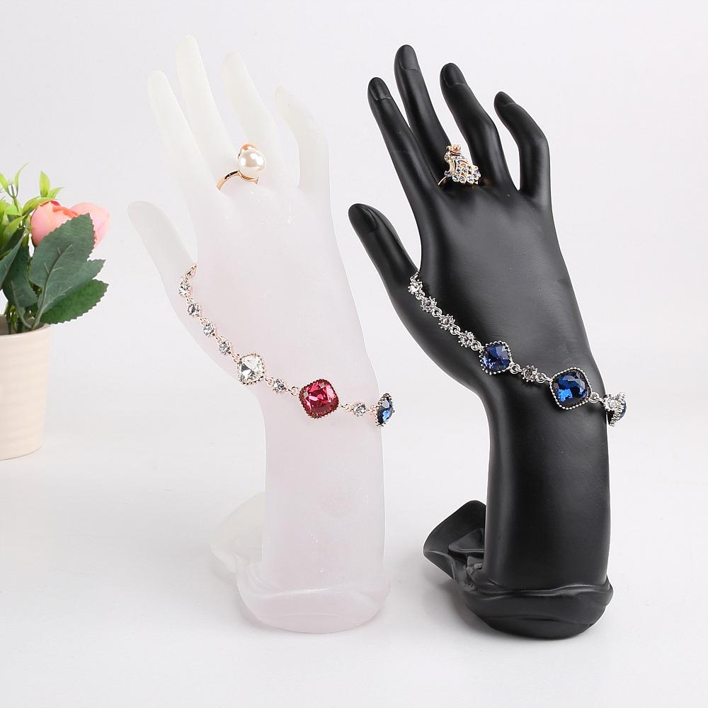 Manichino Elegante Mano Modello Realistico Organizer per Anelli Porta Braccialetti Fotografia Gioielli