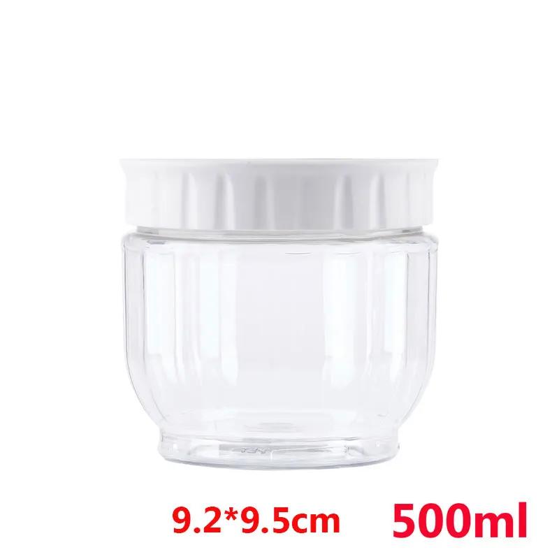 Kitchen Storage Box Jar Cup Sealing Food Preservation Plastic Bottles Fresh Transparent Grain Bean Rice Sealed Storage Container