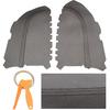 AUTOKAY 2pcs Leather Front Door Panels Armrest Cover Fits for Honda Pilot 2009-2015 - Gray