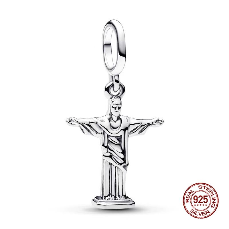 Original Charm Copper Landmark Building Series Charm Bead Fit 3Mm Original Bracelet For Women Diy Fine Jewelry Gift