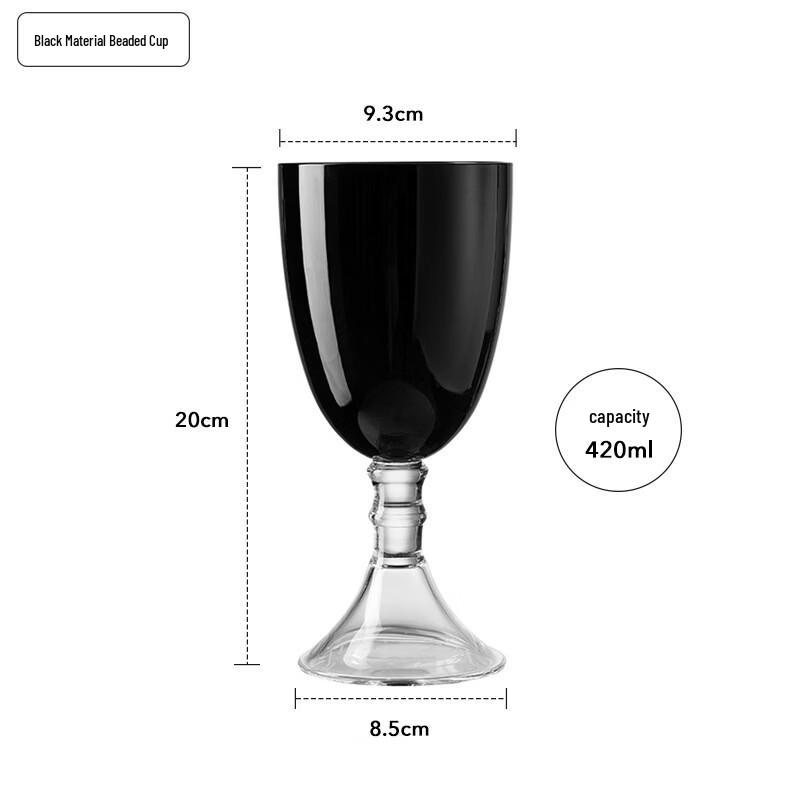Colored Decorative Beaded Wine Glass