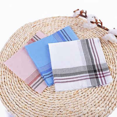 3Pcs/Pack 37x37cm Polyester Cotton Men Woven Sweat Pocket Decor Absorbing Wiping Towel Classic Handkerchief