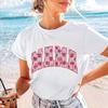 Strawberry Printed Letter Mama Pattern Cute Women's T-Shirt Fashionable O-Neck Printed Short Sleeved Casual Cartoon Women's T-Sh