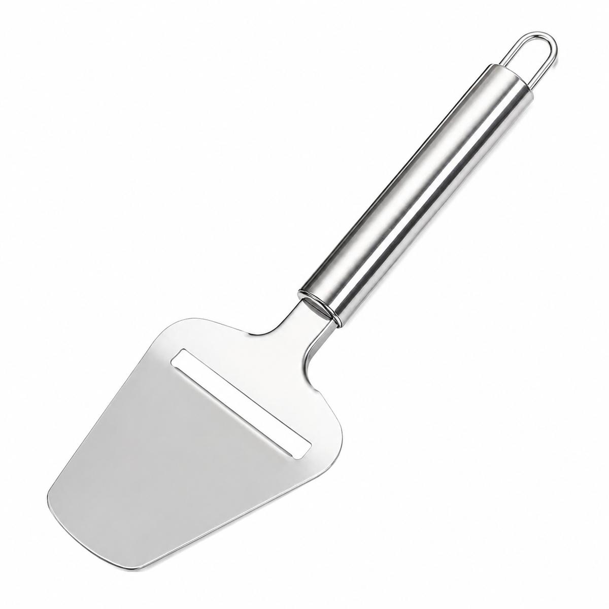 Stainless Steel Cheese Slicer with Slot Blade and Hanging Handle for Thin Even Cheese Slices