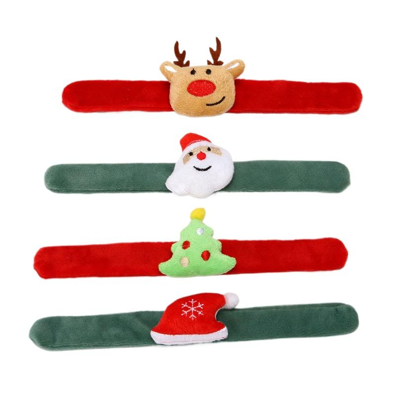1PC Santa Claus Elk Christmas Hat Christmas Tree Bracelet Cartoon Christmas Bracelet Christmas Gift for Kids