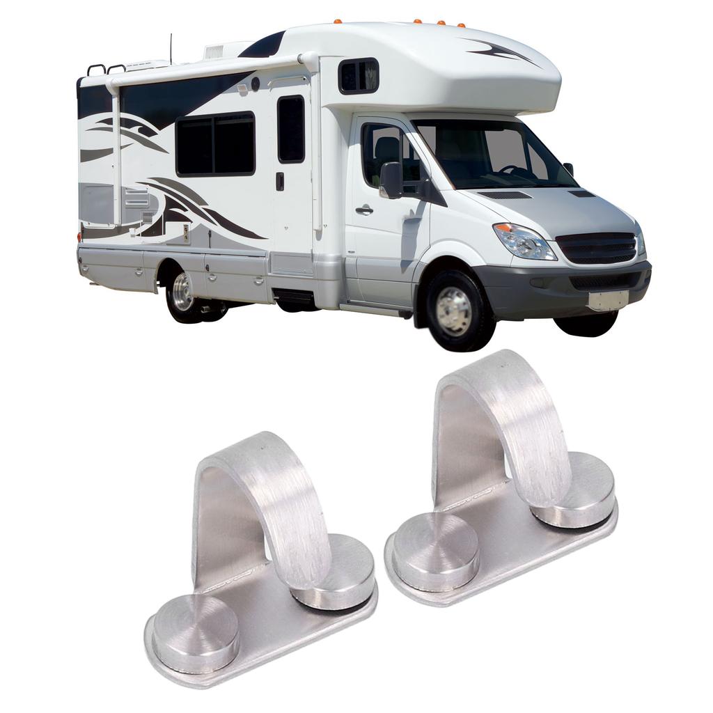 2pcs Stainless Steel Hooks Clothes Hat Hanging Hanger Storage Organizer for RV Bathroom