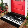 Musician Gift Music Keyboard Doormat Welcome Mat for Piano Lover Entryway Decor Home Studio Mat Musical Note Keys Design Rug