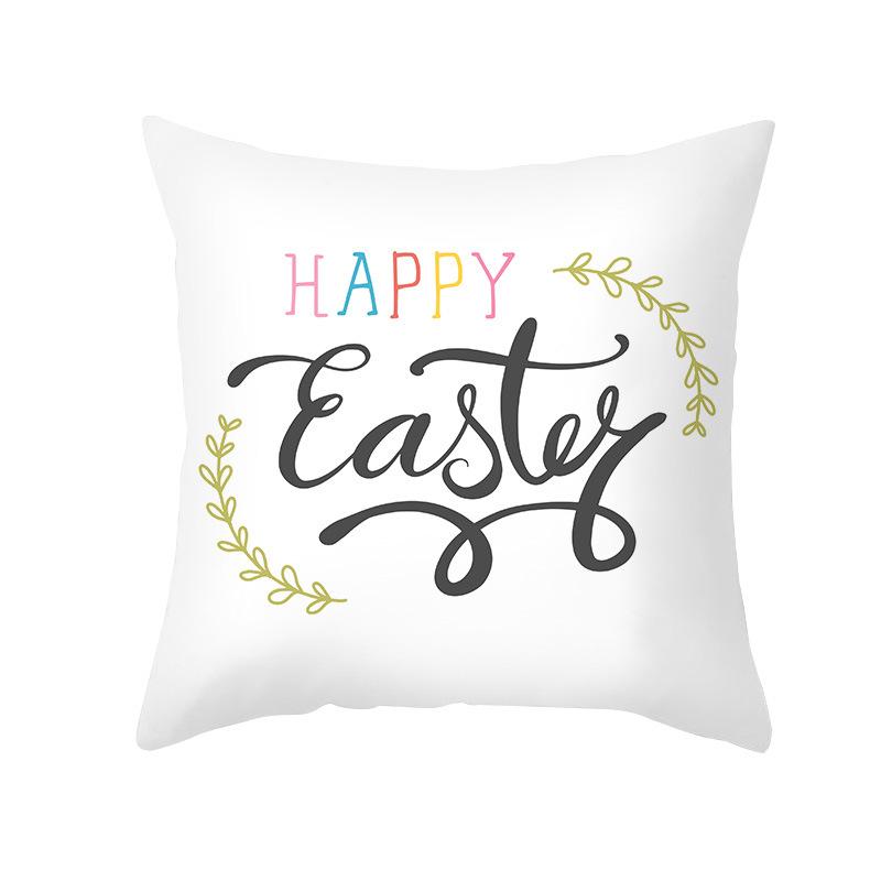 Osterkissenbezug Haus Nordischer Sofakissenbezug Kaninchen-Ei-Druck Bürokissenbezug