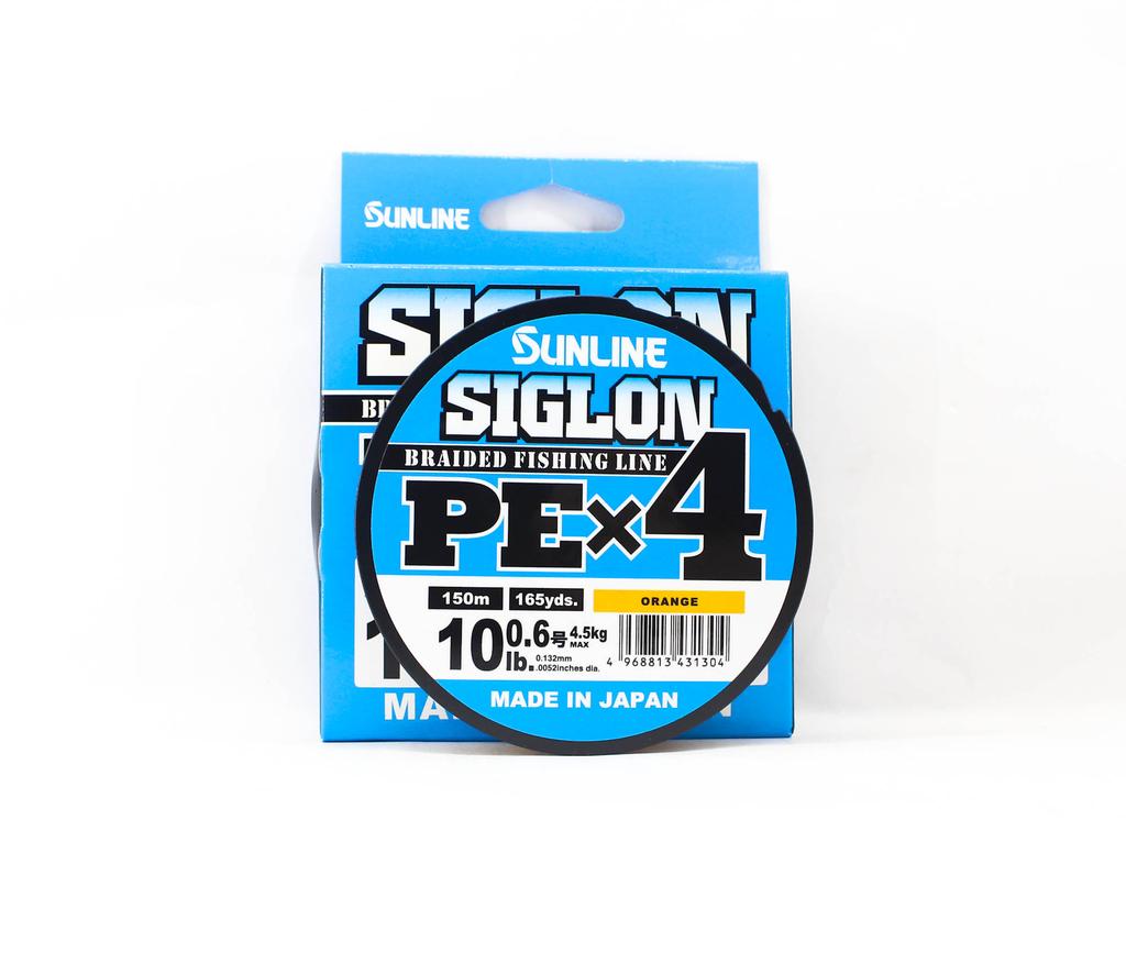 Sunline PE Line X4 Siglon 150M PE 0.6 10LB Arancione (1304)
