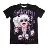 Jujutsu Kaisen Gojo Satoru Unisex Pure Cotton T-shirt 2026 Summer Hot Anime Print Round Neck Loose Family Short Sleeved Top