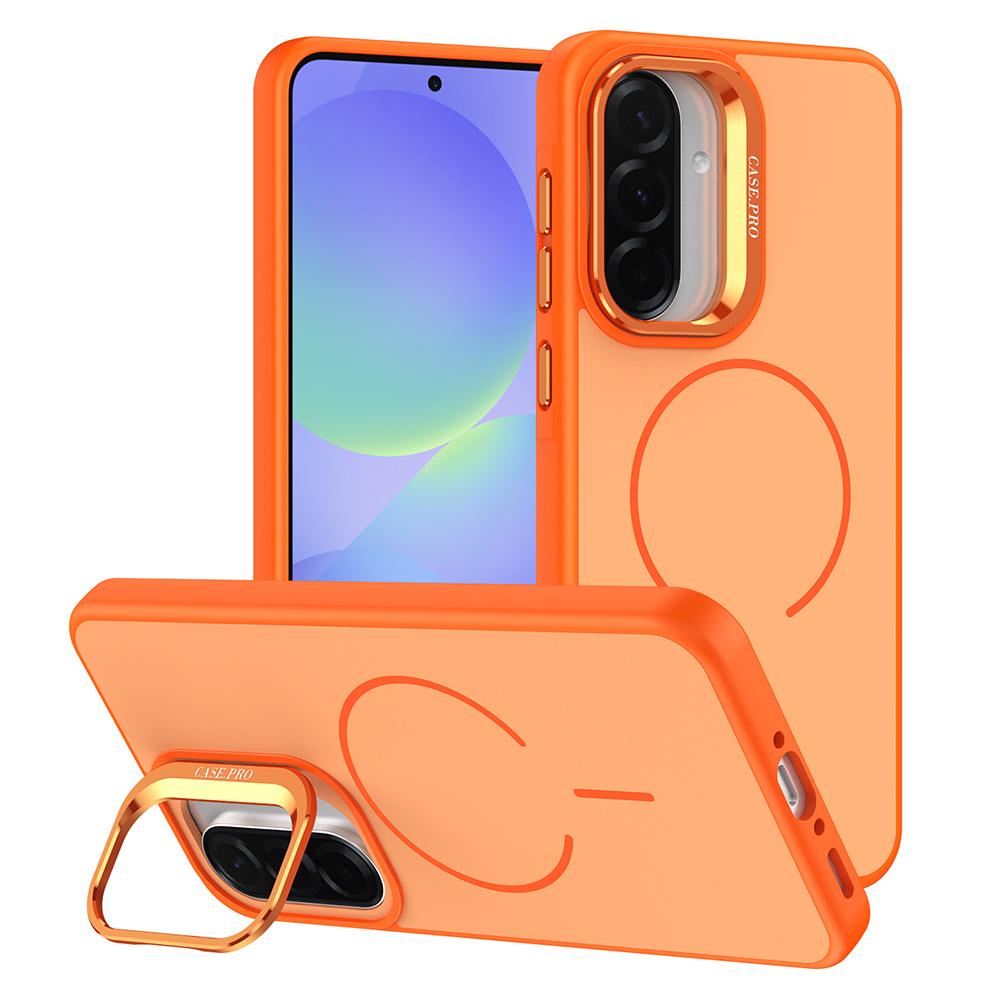 For Samsung Galaxy A15 5G / 4G Case Skin-touch PC + TPU Magnetic Phone Cover with Lens Frame Kickstand