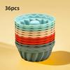 36pcs Silicone mini brownie baking cups are non-stick, heat-resistant, and reusable cake molds suitable for cupcakes and desserts, perfect for
