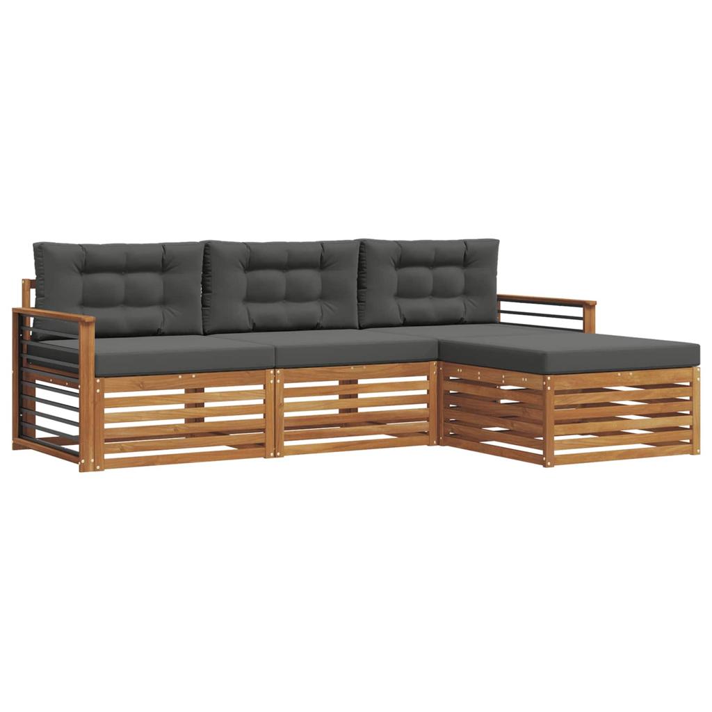 Outdoor Sofa Set in Natural and Anthracite 249.5 x 162.5 x 73 cm
