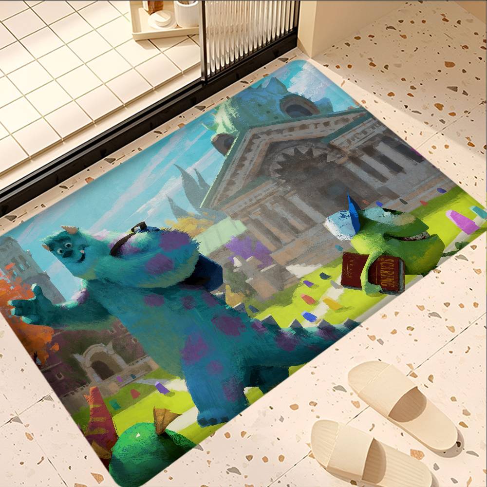 Animated Movie M-Monsters-Inc Door Mat Washable Non-Slip Living Room Sofa Chairs Area Mat Kitchen Doormat Area Rug