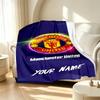 Manchester City FC Pattern Blanket for Home Decoration, Bed, Sofa, Car Travel, Camping, Suitable for All Seasons, Birthday Christmas Gift
