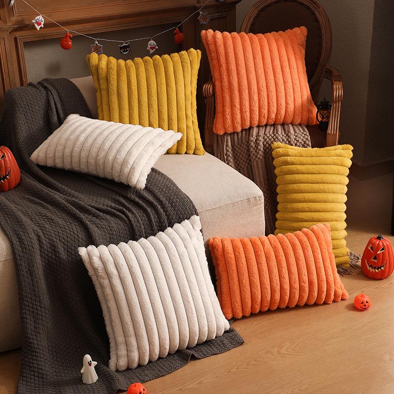 Halloween Pillowcase Pillowcase Simple Solid Color Core-free Plush Christmas Pillowcase