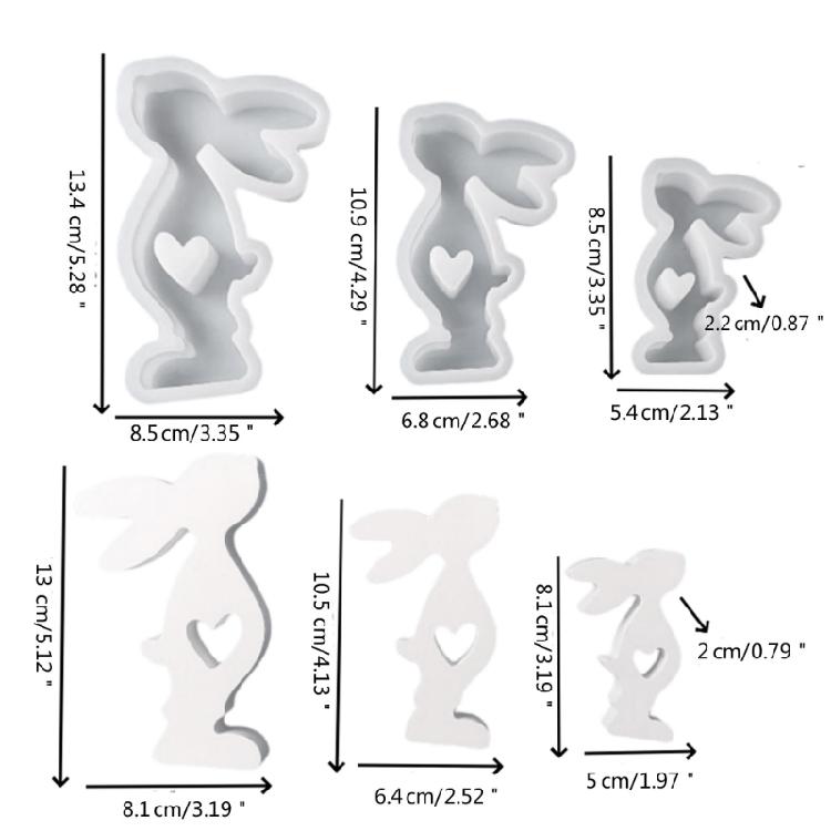 Osterhase Kerzenform Handgemacht DIY Seifenformen Herz Hase Silikonform