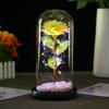 Gold Rose Glass Cover Ornament, Creative Mother's Day Valentine's Day Gift, Simulated Flower Ornament