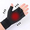 Half Finger Copper Compression Gloves Arthritis Pain Relief Anti-Slip Breathable Sport Gym Wrist Support Gloves