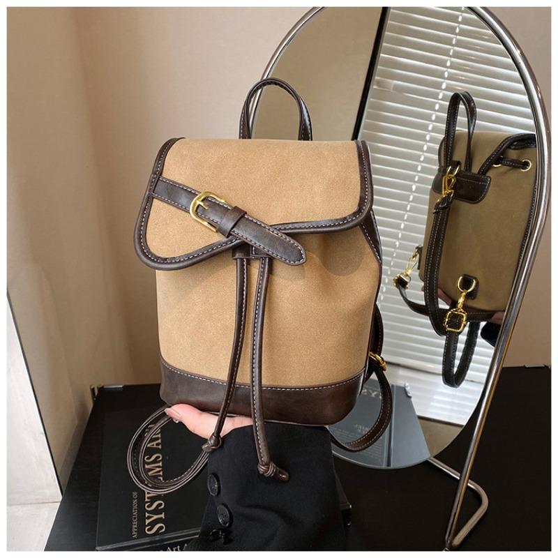 Frosted Backpack Women's New Fashion College Wind Backpack Winter Versatile Travel Backpack