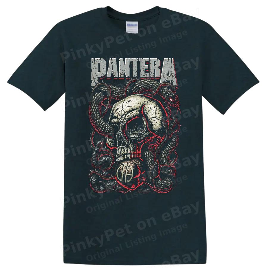 Pantera Schädel Schlange Rock Metal T-Shirt Schweres Grafik Band Tee
