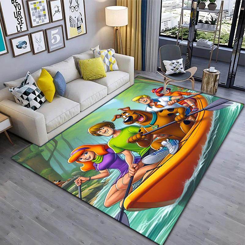 Halloween Cartoon Comedy Adventure Movie Scooby-Doo Carpet Is Suitable for Living Room and Bedroom Doormats Office Balcony Decorative Carpet V6