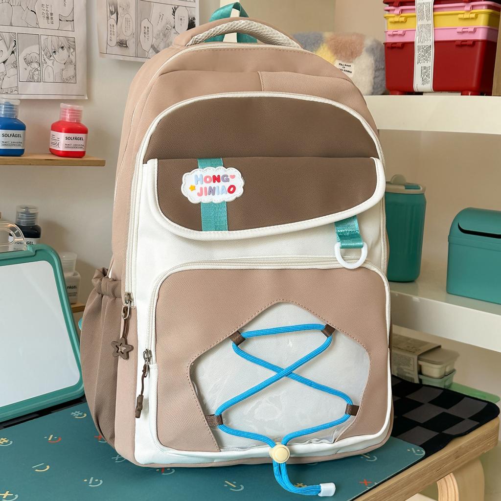 Schoolbag New Large-capacity College Style Schoolbag Girls Korean Version Pain Bag Ins Wind Shoulder Bag Japanese Versatile Casual Backpack