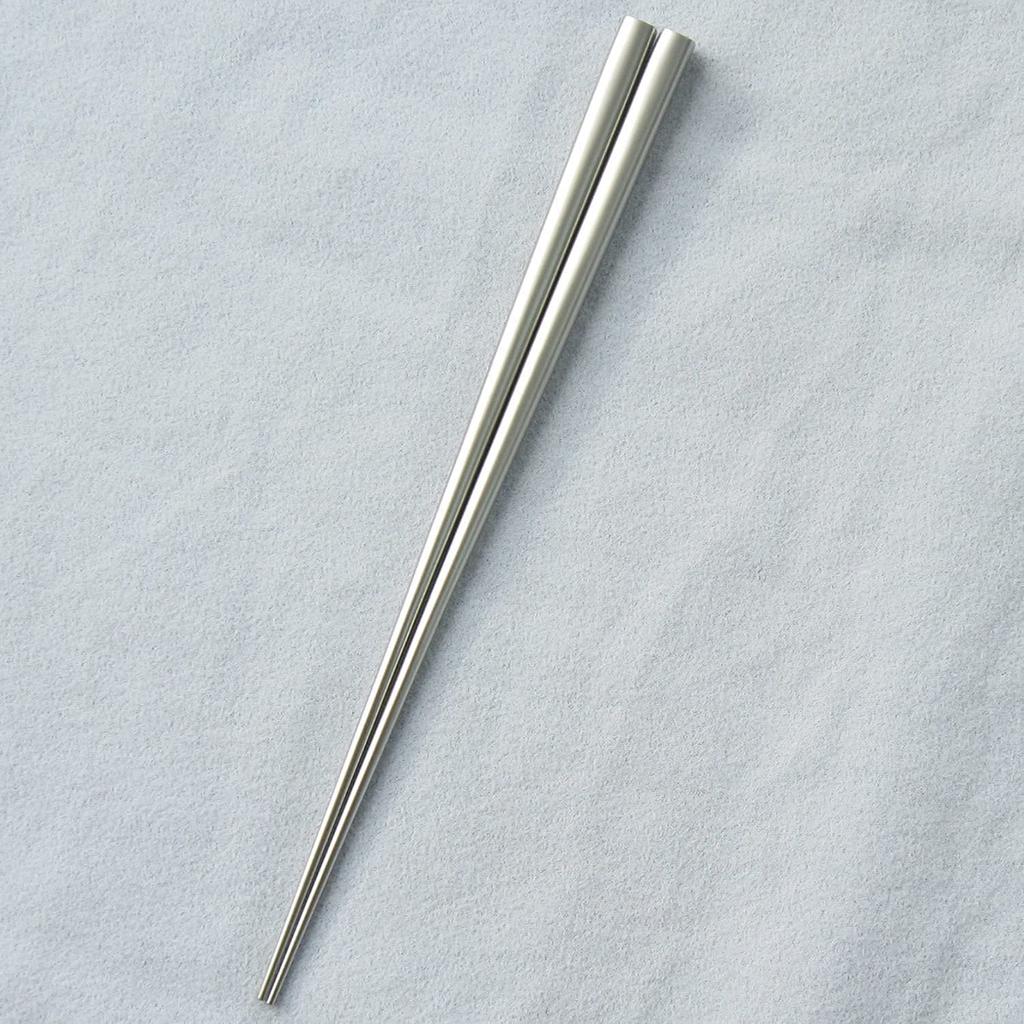 Nagao Stainless with Chopstick Case Tsubame-Sanjo Chopsticks, 18-8 Steel, Matte, 22cm,