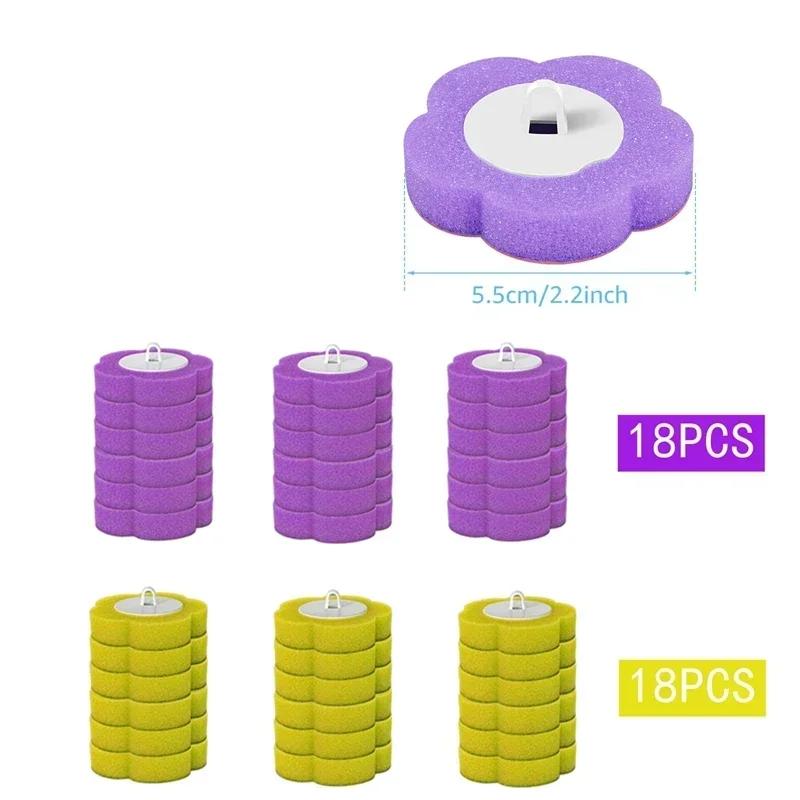 Toilet Brush Disposable Replacement Head Cleaning Kit Cleaning Brush Heads Brush Holder Storage Box 36 Replacement Brush Heads