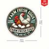 Vintage Ekul Farm Fresh Eggs Tin Sign Retro Metal Wall Decor for Kitchen Bar