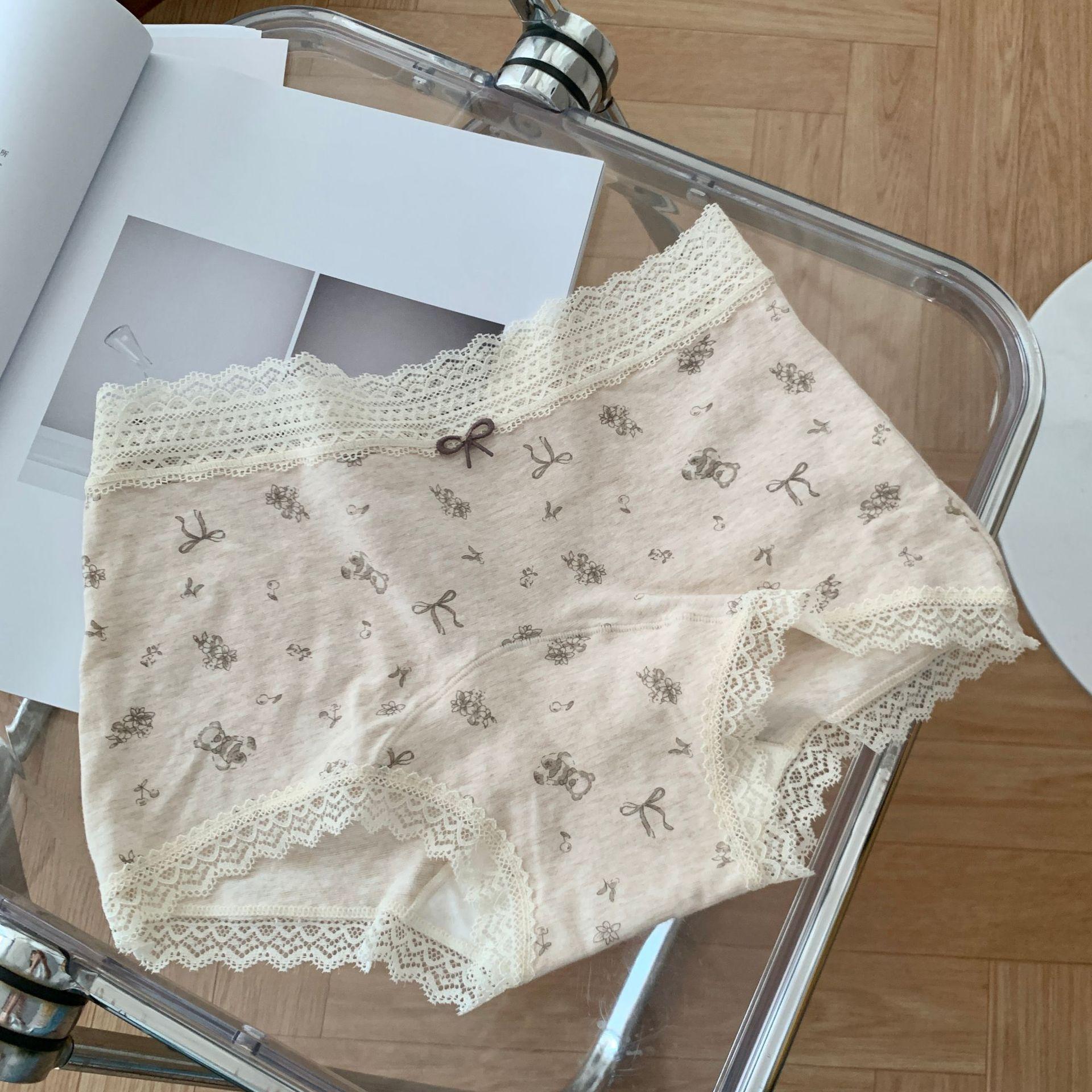 

Женские весенне-осенние трусики с мультяшным принтом, кружевные, 10A, устойчивые к бактериям, бесшовные, дышащие, со средней посадкой, с плоским углом 2XL коричневый