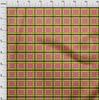 oneOone Cotton Flex Dark Peach Orange Fabric Madras Check Diy Clothing Quilting Fabric Print Fabric By Yard 40 Inch