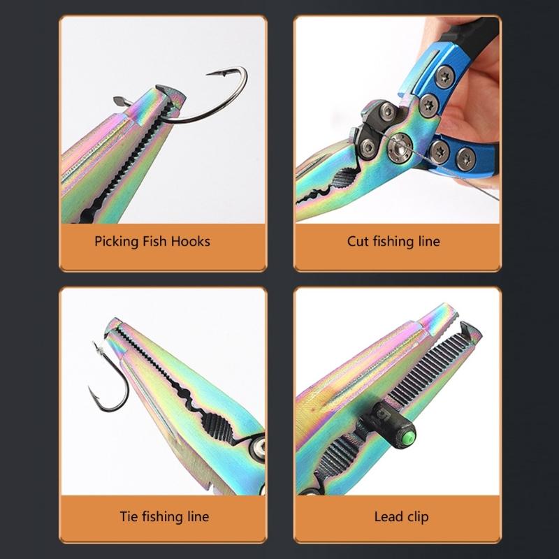 Multifunctional Small Fishing Plier Scissors Nonslip Stainless Steel Hook Remover Fish Line Cutter Fishing Tool Enduring