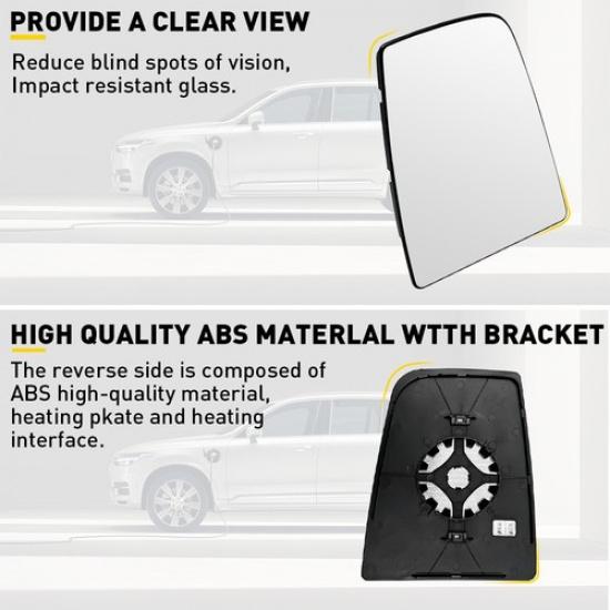 Mirror Glass Upper Passenger Side Right RH for Ford Transit Van 150 250 350 New