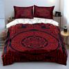 Circular geometric red patterns. Bedding sets Duvet cover sets Duvet covers Pillowcases(1 * Duvet Cover 2 * Pillowcases without duvet insert)