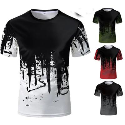Harajuku Fashion Graphic T Shirts Street Hip Pop White And Black Print Boys Kids Y2k Tops Men Clothing Round Neck Unisex T-shirt