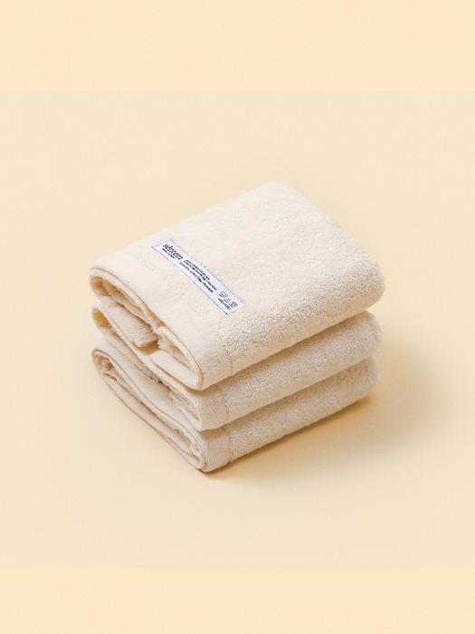 

Sentem Natural Therapist Towel 3p (Cloud Ivory) / Chemical-free, non-irritating, natural dye, hotel towel, 40 count Cloud Ivory 3P