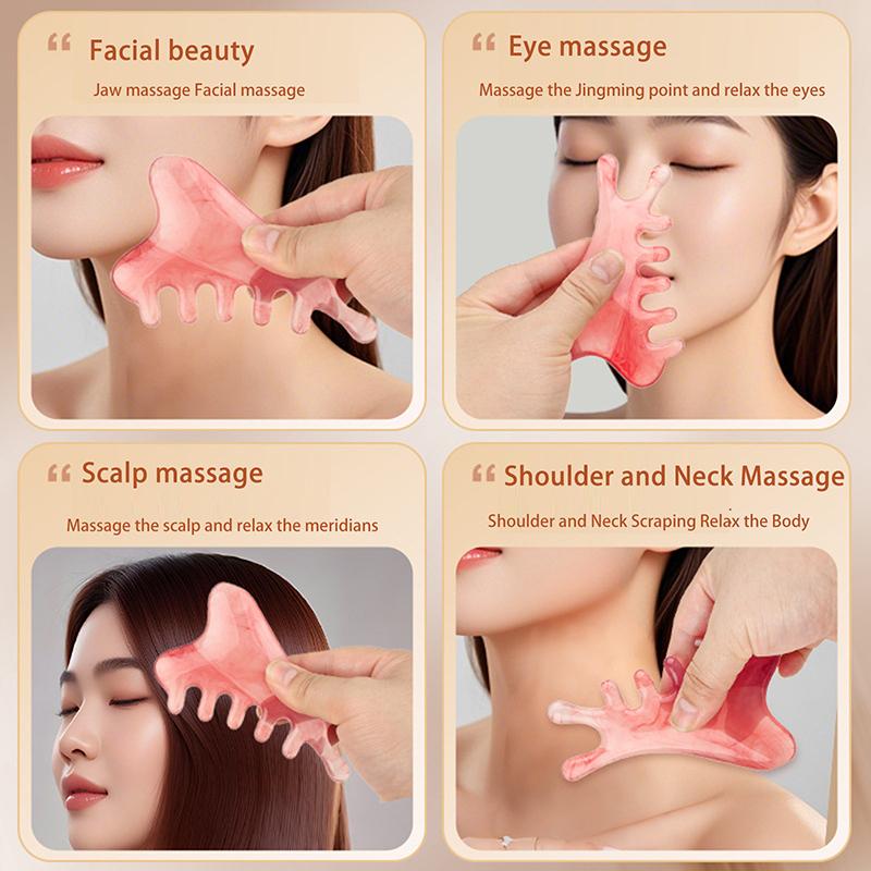 1Pcs Large Dolphin Resin Body Meridian Massage Comb Five Wide Tooth Comb Anti-Static Smooth Hair Comb