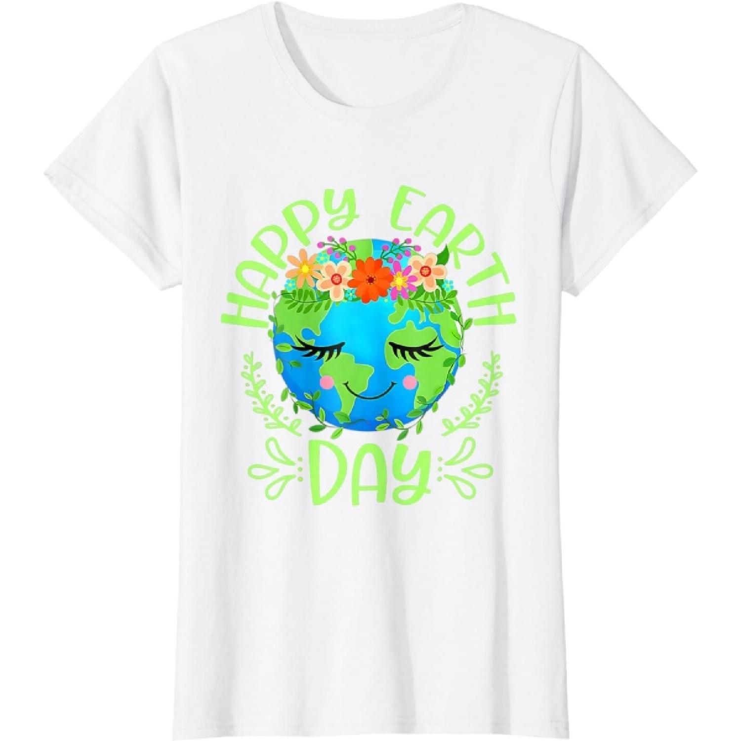Figured Funny Earth Day Quote Earth Cool Happy Earth Day T-Shirt, Novelty Tee Cute T Shirt XXXXXL белый