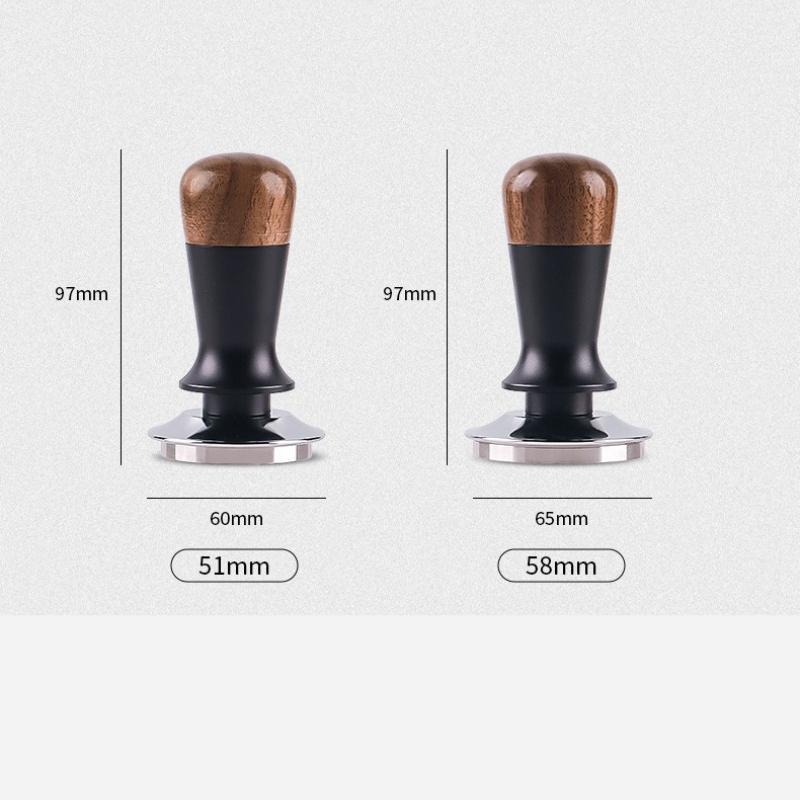 51/58MM Walnut Coffee Constant Force Powder Press Hammer Constant Force Filling Hammer Italian Press Elastic Balance