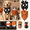Cute Pet Halloween Bandana Ghost Pattern Cat Saliva Towel Pet Holiday Bib Photo Props