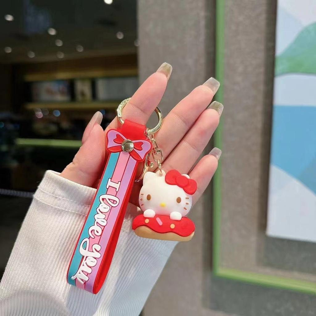 Creative Cartoon KT Cat Doll Keychain Bag Car Keychain Accessories Gift Wholesale kawaii cute personalized gifts y2k fashion