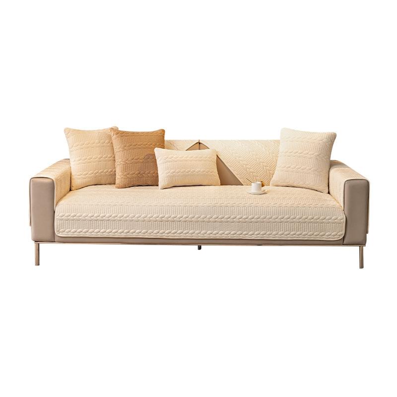 Sofa Cushion Autumn and Winter Non-slip Sofa Cover, New Cover Cloth Thickened Plush Seat Cushion