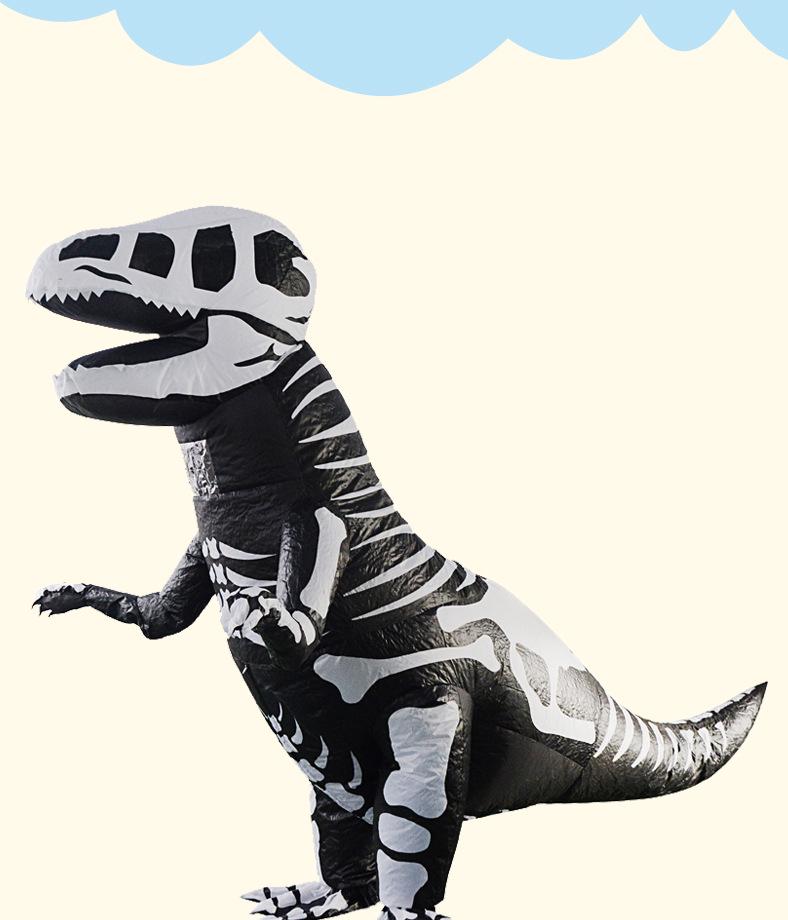 Inflatable T-Rex Zombie Ribs Halloween Cosplay Costume for Stage Performance