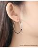 Sterling Silver Big Hoop Earrings for Women - High-End Fashion Circle Dangle Style